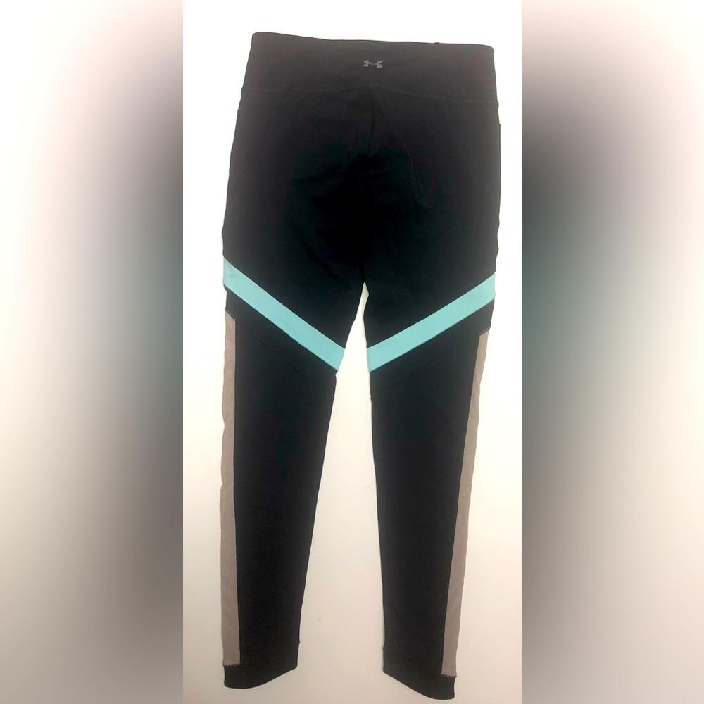 UNDER ARMOUR woman’s fitted leggings Black Blue Tan S - Picture 2 of 6
